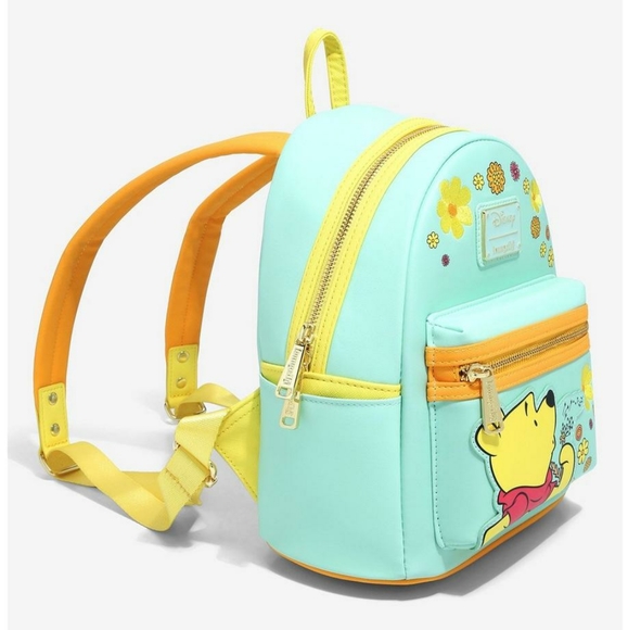 NWT Loungefly Winnie the Pooh embroidered floral backpack and cardholder - Picture 4 of 16